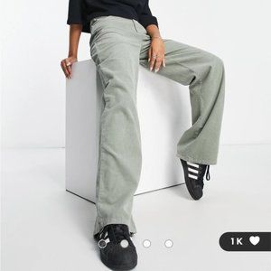 ASOS • Corduroy Slouchy Dad Pants in Sage